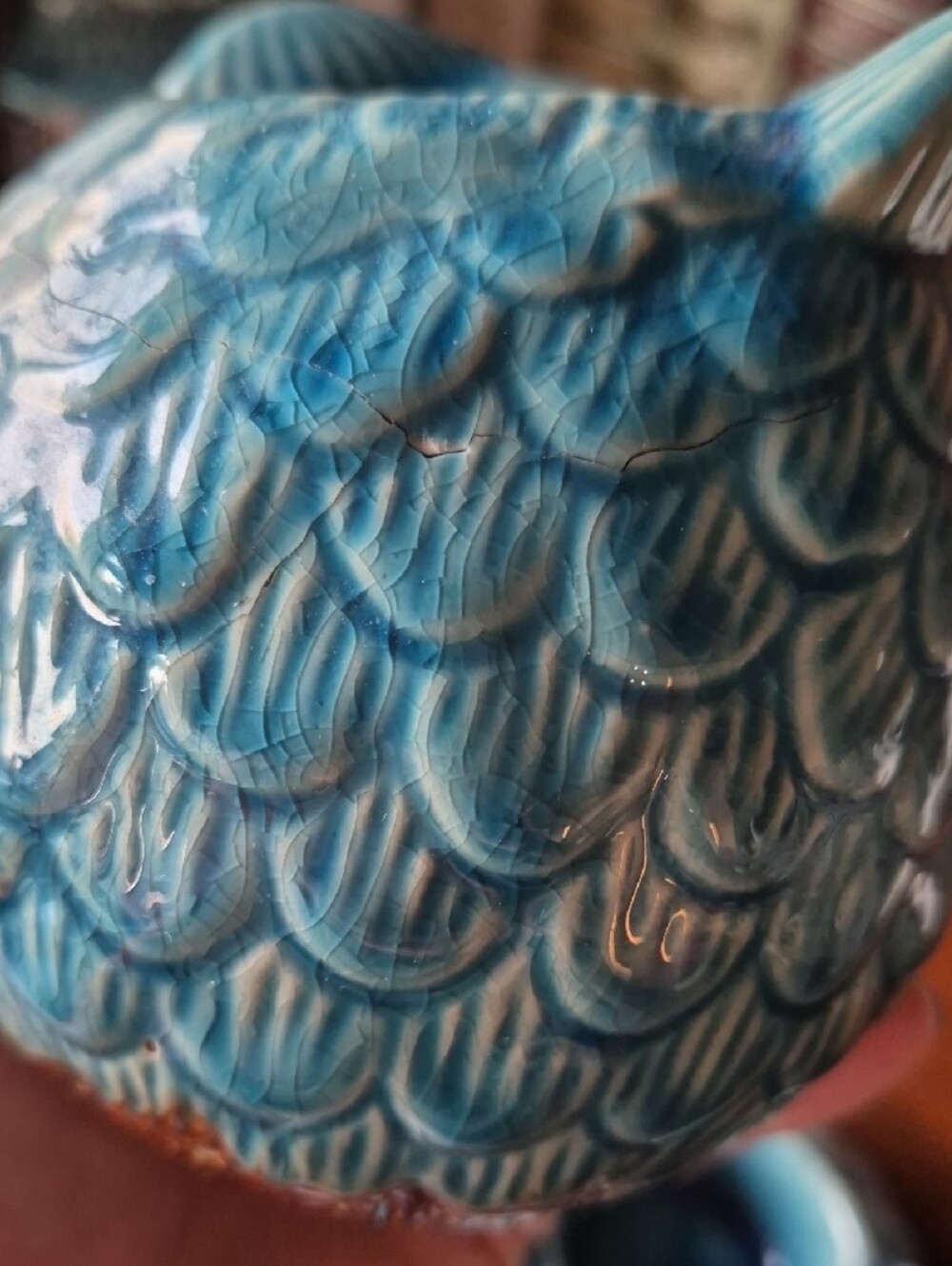 Ceramic Blue Owl Candle Holders- Pair - Picture 7 of 7